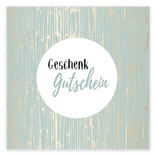 Gutschein GESCHENK GUTSCHEIN Present 12x12cm  inkl.Umschlag