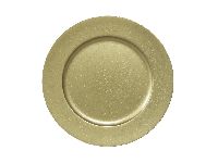 Teller mit Rand GOLD-GLITTER 223054 Ø28cm, rund, Kunststoff