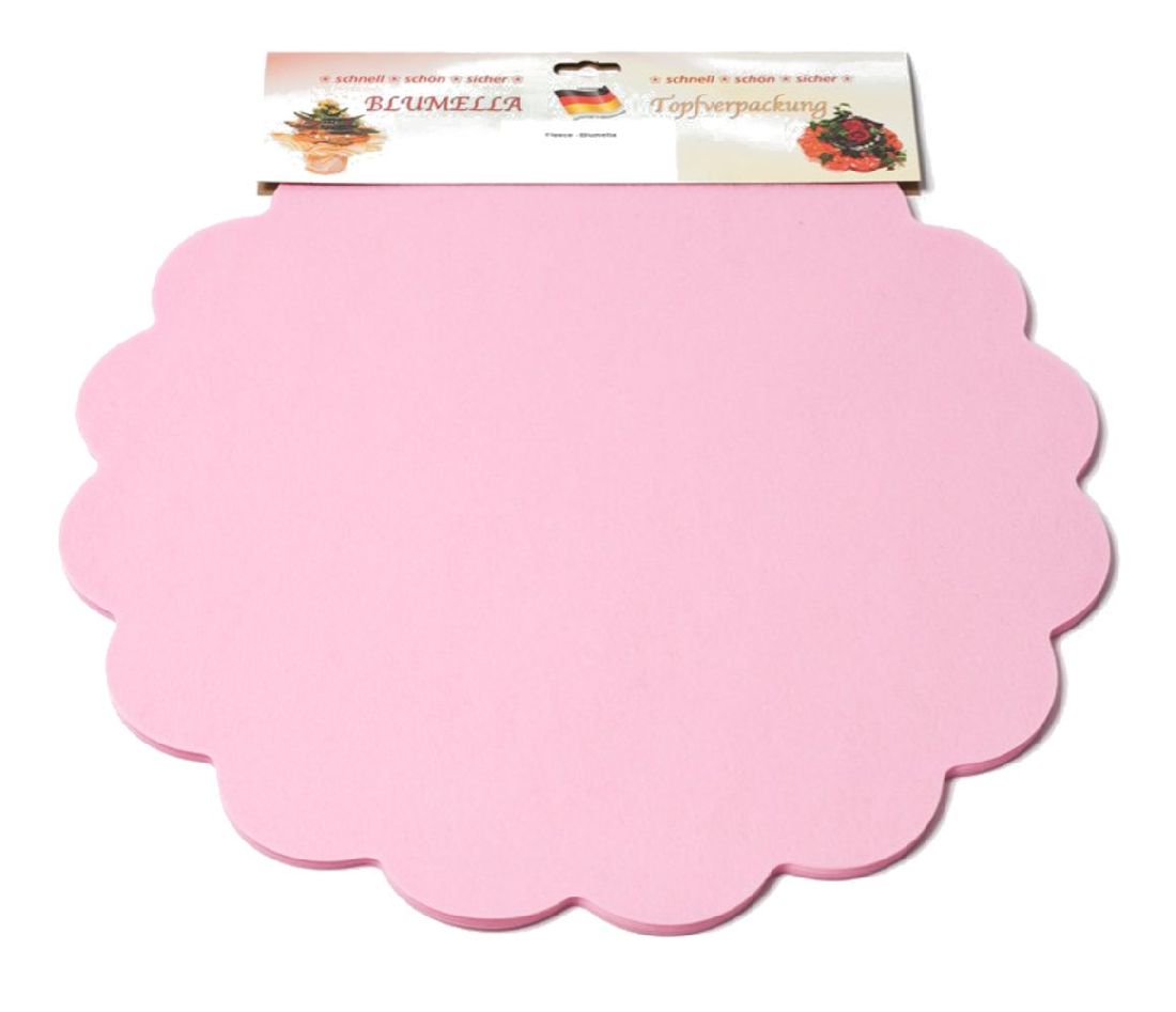 Blumella Topfmansch.Abreißbloc HELLROSA-215 Fleece+Folie 44cm 25St.Block 100% nassfest