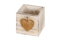 Schublade mit Herz natur-Vintage 37588 12x12x12cm Holz mit Folie